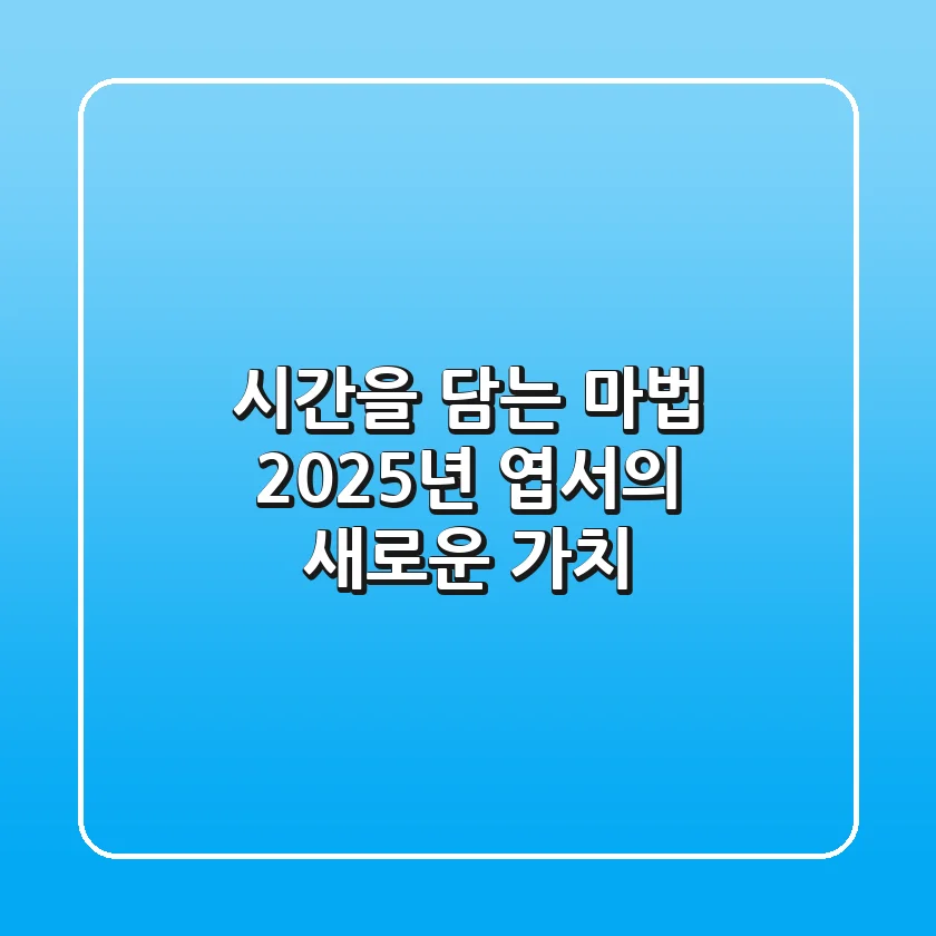 시간을 담는 마법, 2025년 엽서의 새로운 가치