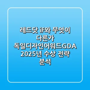 "레드닷, iF와 무엇이 다른가?", 독일디자인어워드(GDA) 2025년 수상 전략 분석