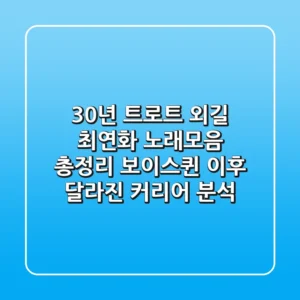 "30년 트로트 외길", 최연화 노래모음 총정리: 보이스퀸 이후 달라진 커리어 분석