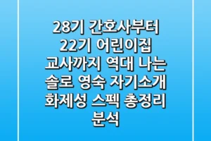 “28기 간호사부터 22기 어린이집 교사까지” 역대 ‘나는 솔로’ 영숙 자기소개, 화제성 스펙 총정리 분석